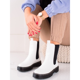 S. BARSKI Höga Chelsea -stövlar på S.BARSKI -plattformen vit 1