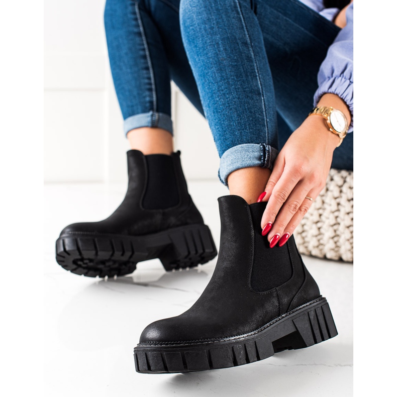 Chelsea-stövlar i ekologiskt läder från Sergio Leone svart 1