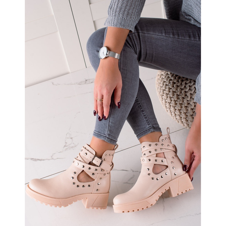 Bestelle Trendiga arbetare med strass beige 1