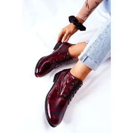 PA2 Läderhöga skor, Burgund-Black Maniz rödvin svart 3