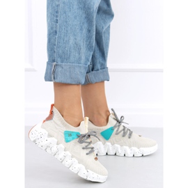 Högsulad beige NB387 Beige sportskor 2