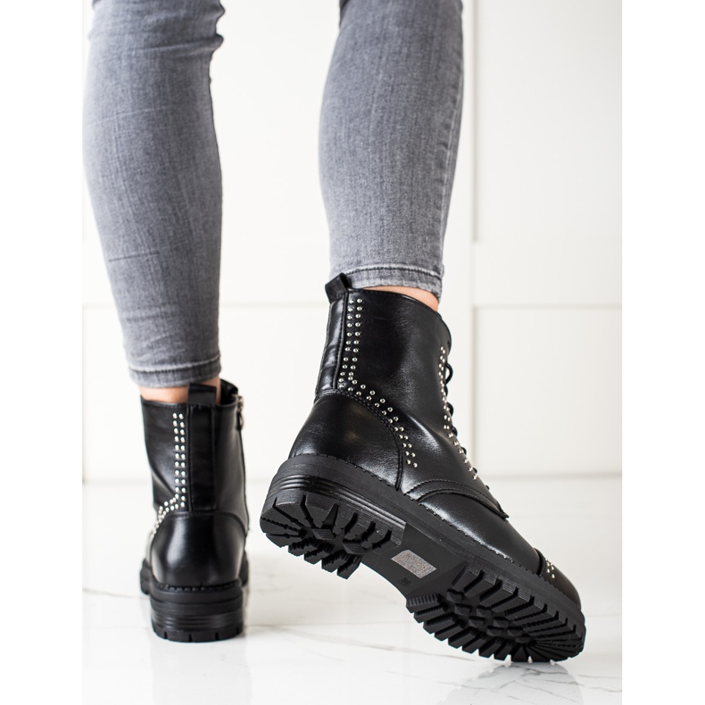 Super Me Klassiska stövlar Fångare tillverkade av ekoläder svart 1