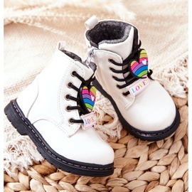 PE1 Lackerade stövlar värmda med ullvit Anlon 1