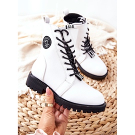 PE1 Barns varma stövlar Arbetare Vit Rosalie 1