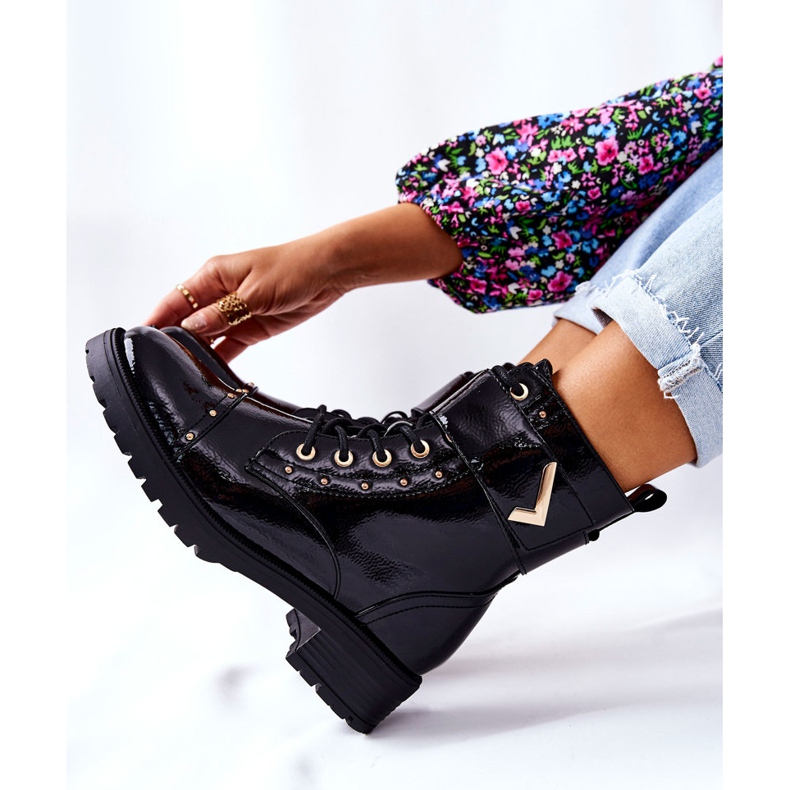 PG1 Varmlackade svarta Colira -stövlar 2