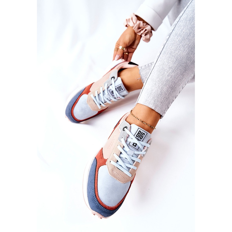 Sportskor Memory Foam Big Star II274401 Beige-Blue blå 2