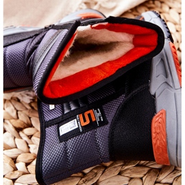 PJ2 Barnens svarta varma höga snöstövlar Leoth 1