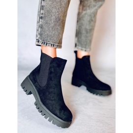 Otäcka svarta Chelsea -stövlar för kvinnor 1