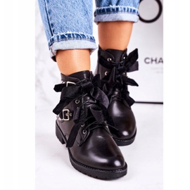 SEA Kvinnors varma stövlar med spännen och band svart Special 2