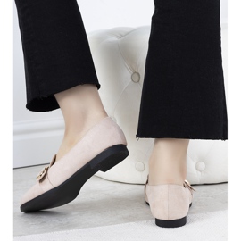 Beige loafers med guld Verreau prydnad 2