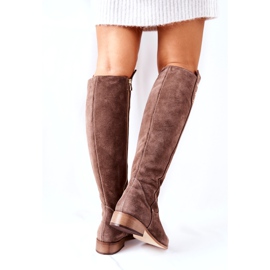 Lewski Shoes Mocka läderstövlar Earth Velour 2840 beige 4