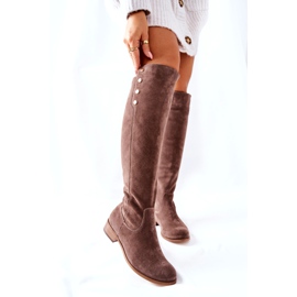 Lewski Shoes Mocka läderstövlar Earth Velour 2840 beige 6