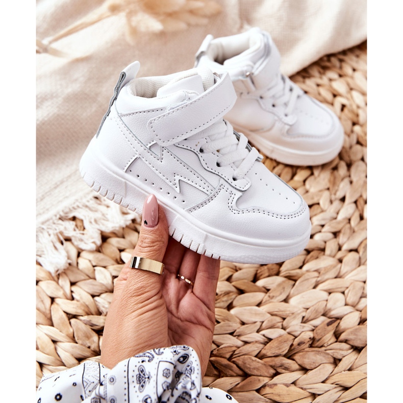 FR1 Höga sportskor för barn Vita Bartnie 2