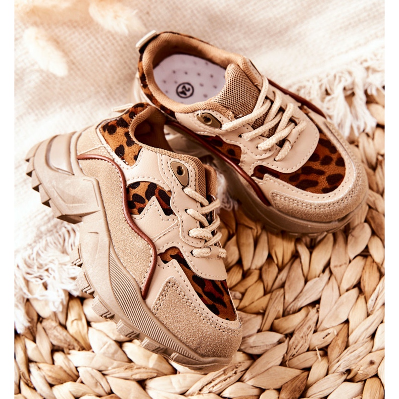 FR1 Barnsportskor Sneakers Beige-Brown Nila brun 1