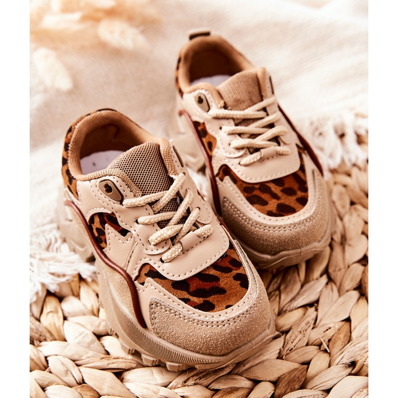 FR1 Barnsportskor Sneakers Beige-Brown Nila brun 2