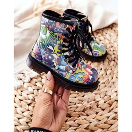 FR1 Barns varma stövlar med en färgglad blixtlås på toppen mångfärgad 2