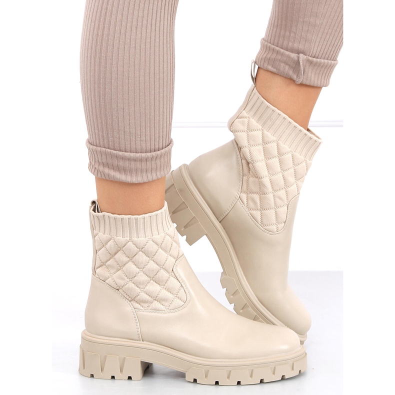 Stövlar med vadderad övre Elin Beige 2