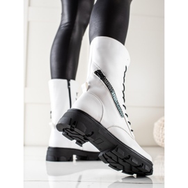 Stövlar med dekorativ dragkedja av Sergio Leone vit 1