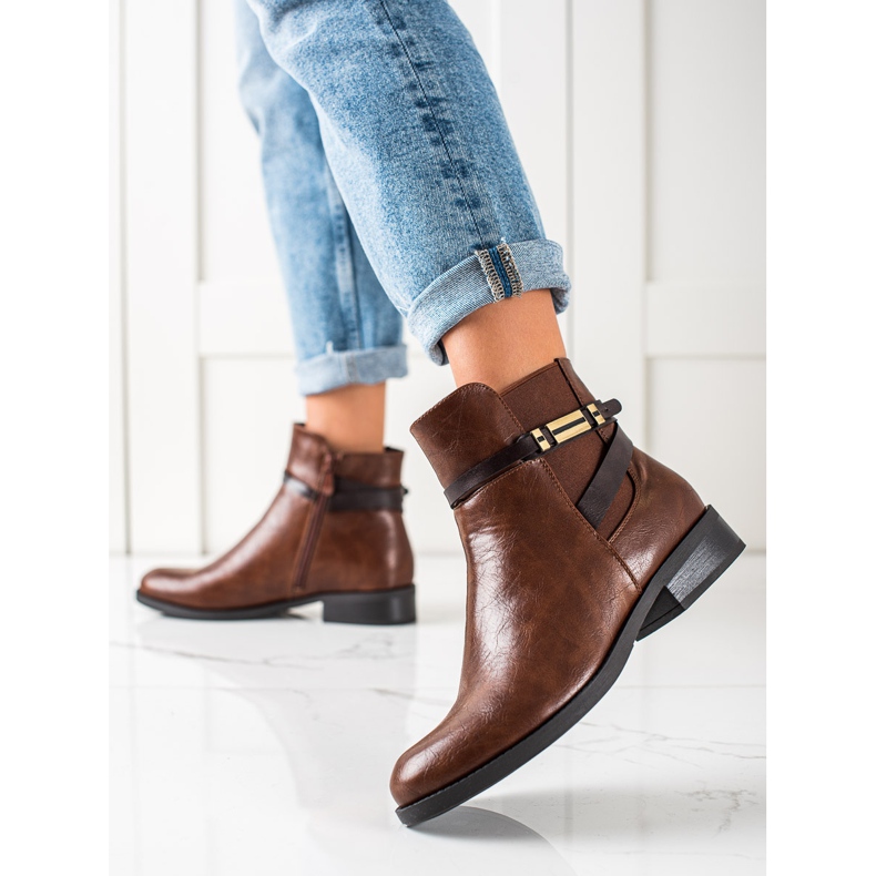 W. Potocki Eleganta bruna Potocki -stövlar 2