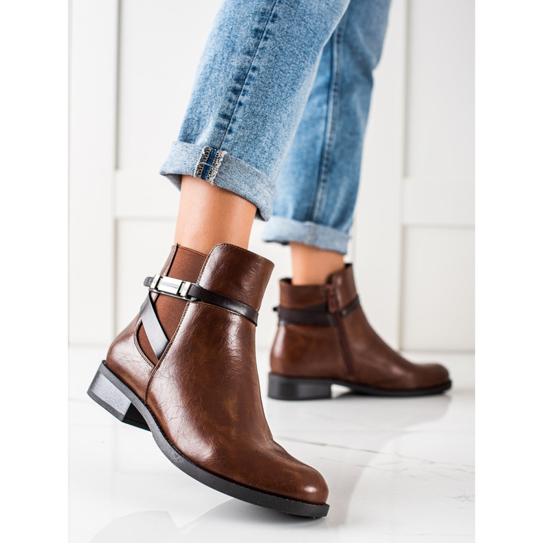 W. Potocki Eleganta bruna Potocki -stövlar 1