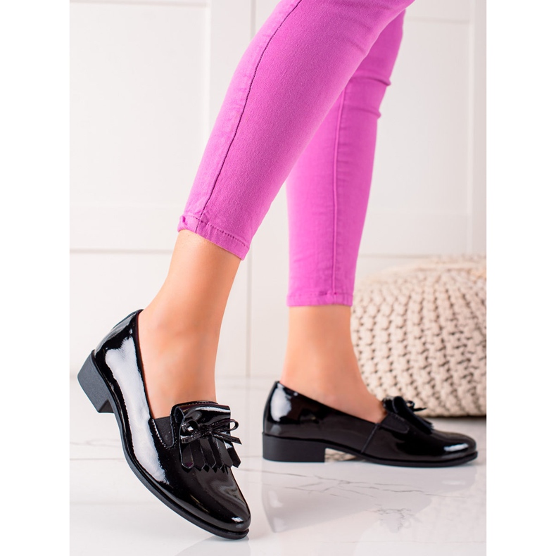 Filippo Läder Brogues med en rosett svart 1