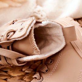 FR1 Barns lädervarma sneakers Beige Bomi 1