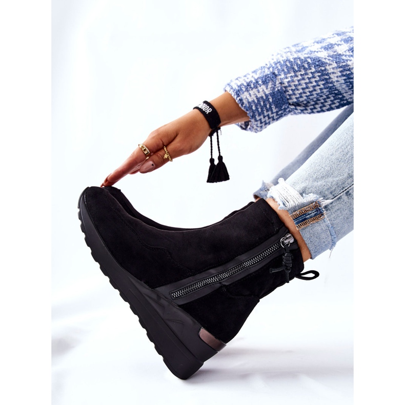 PE1 Svarta Athelaine mocka kängor 2