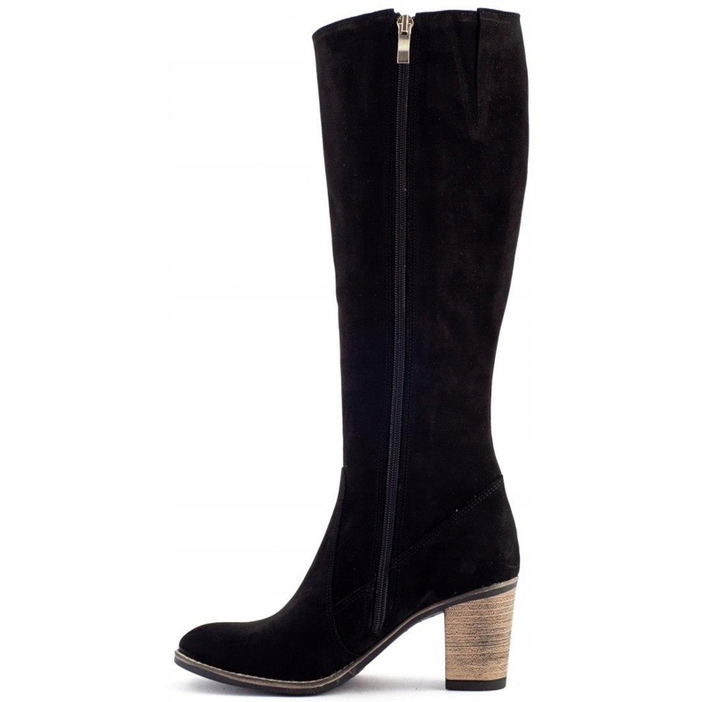 Olivier Svarta damisolerade stövlar på stolpen 1