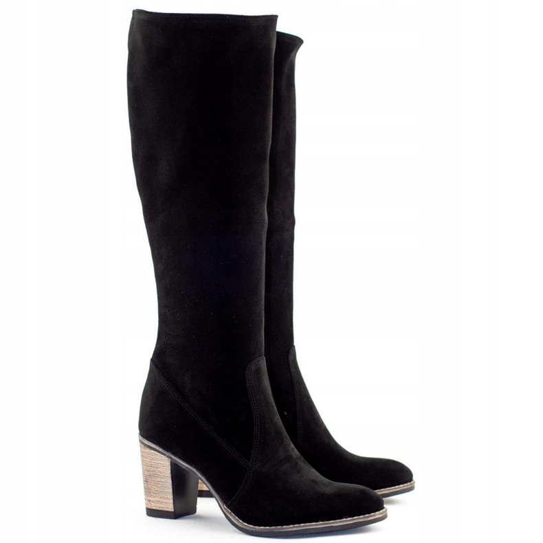 Olivier Svarta damisolerade stövlar på stolpen 2