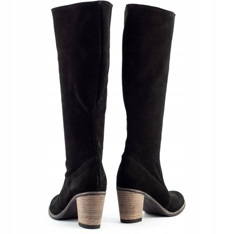 Olivier Svarta damisolerade stövlar på stolpen 3