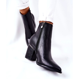 POTOCKI Klassiska svarta Airah stövlar på hög klack 2