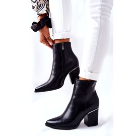 POTOCKI Klassiska svarta Airah stövlar på hög klack 3