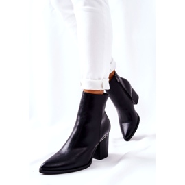 POTOCKI Klassiska svarta Airah stövlar på hög klack 5