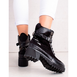 Queen Vivi Snörarbetare med spänne svart 1