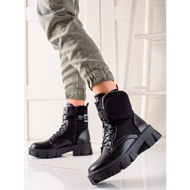 Best Shoes Arbetare med en mockaficka svart 2