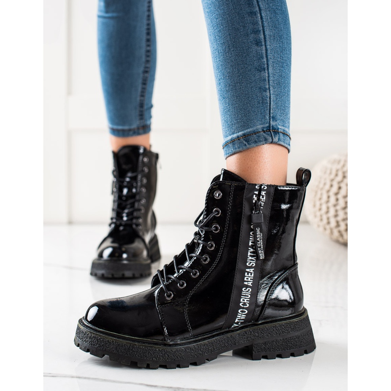 Goodin Lackade väskor med dekorativ dragkedja svart 1