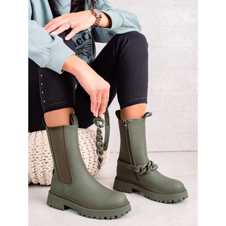 TRENDI Gröna arbetare med en dekorativ remsa 1