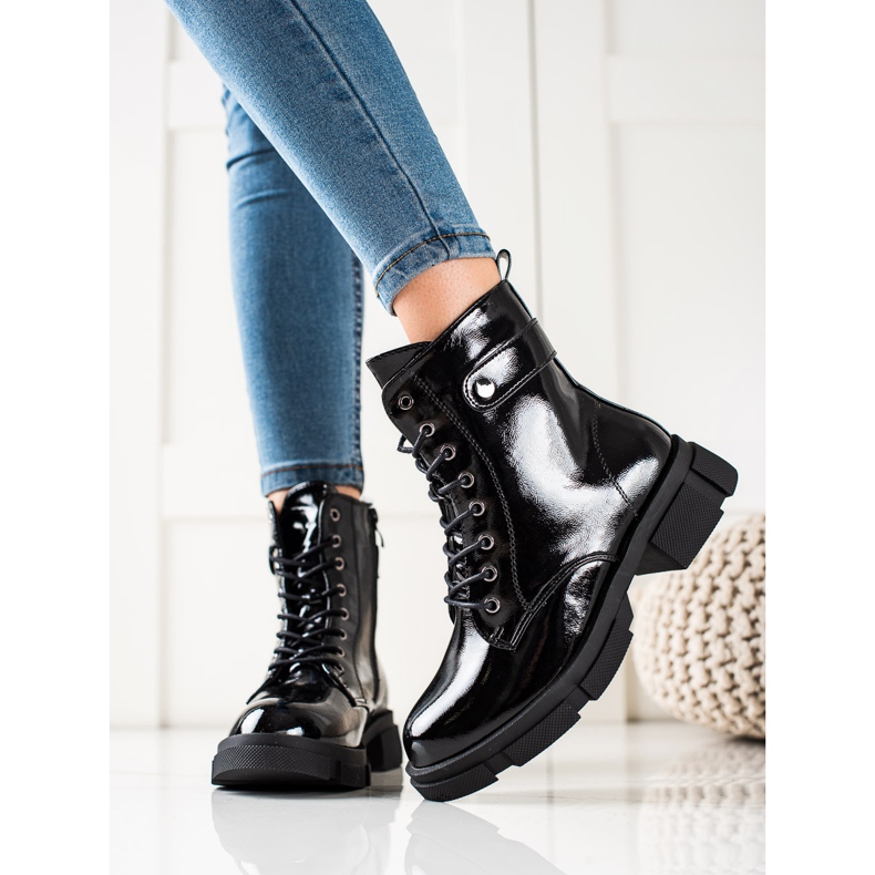 Goodin Klassiska lackerade arbetare svart 2