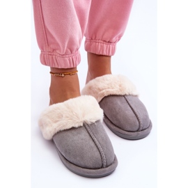 Dam Tofflor Tofflor med pälsgrå Pinky 3