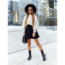 Menie Black Openwork läderstövlar svart 1