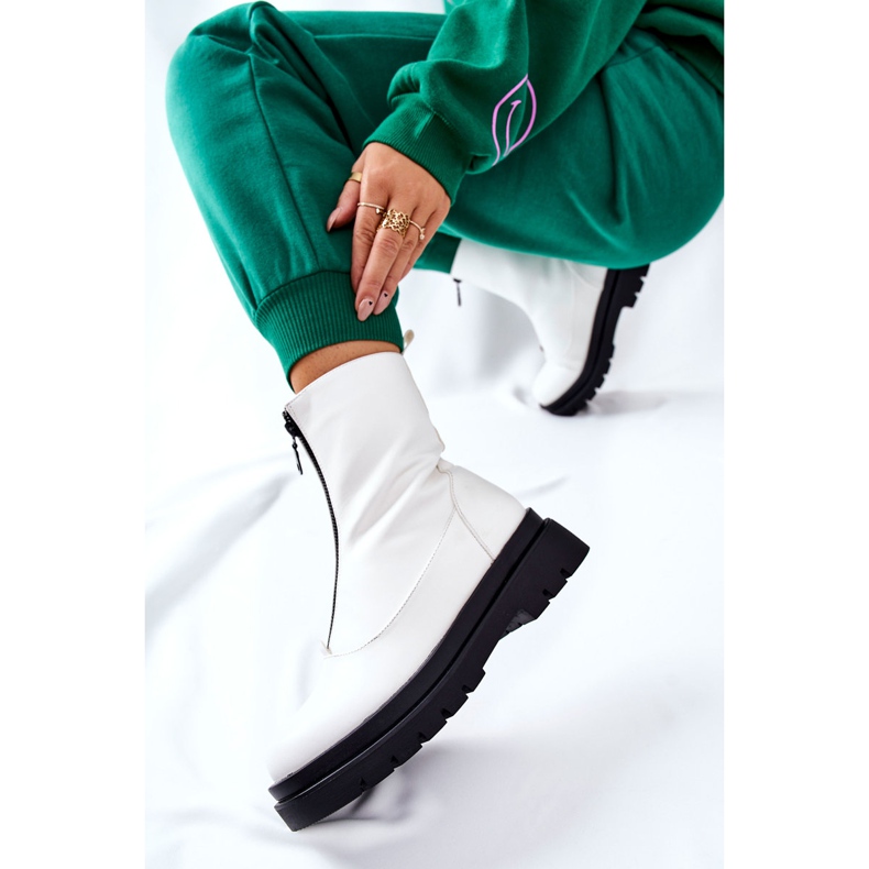 PE1 Damskor med dragkedja Vit Tierra 1