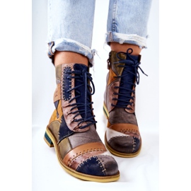 Maciejka Flerfärgade Jodhpur-stövlar i läder 05095-39 mångfärgad 1