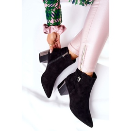 Läderstövlar på en stolpe Laura Messi svart 2354 2