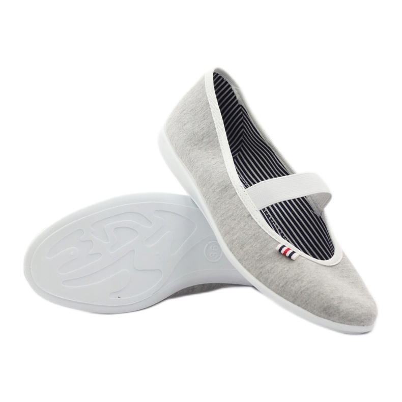 Kvinnors ballerina sneakers Befado 493q sz vit mångfärgad grå 4