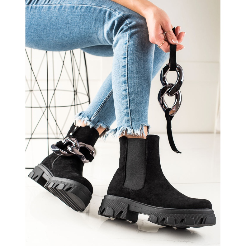 Mockastövlar på S. Barski-plattformen svart 1