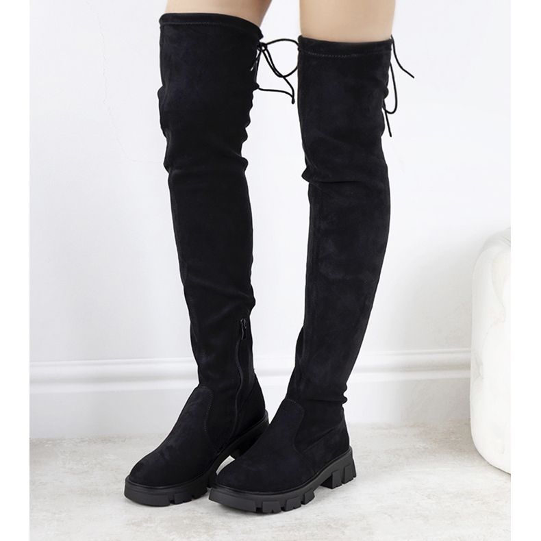 Svarta stövlar med höga sulor från Patrice 1