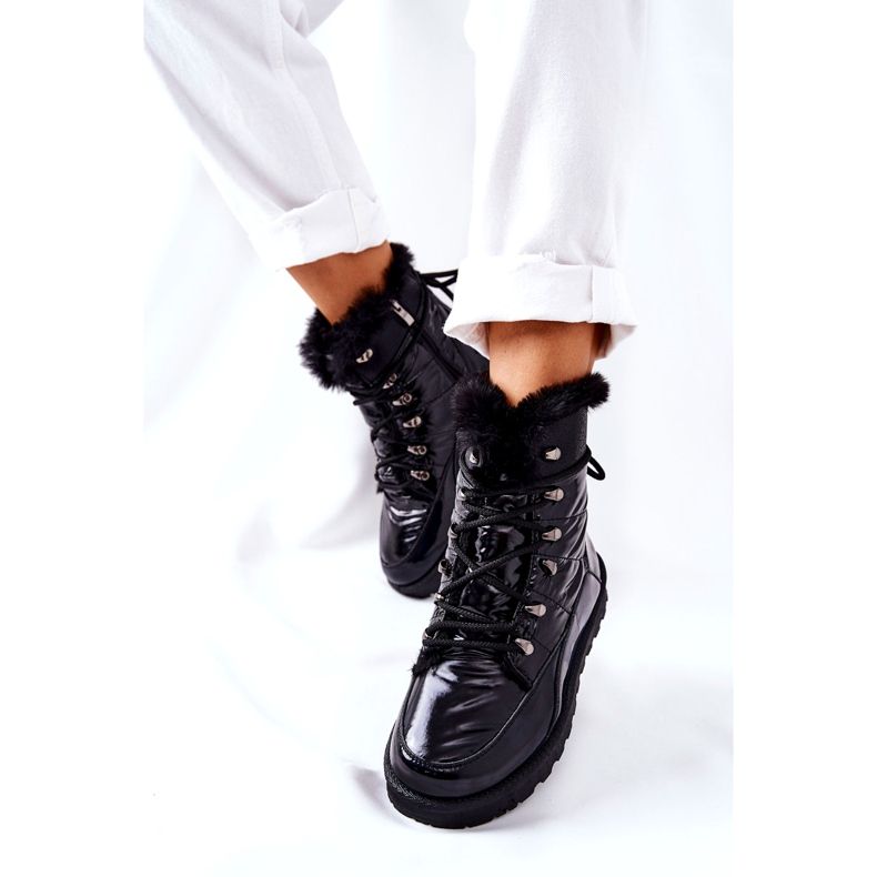 POTOCKI Höga pälsisolerade snöskor Svart Sneezy 5