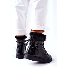 POTOCKI Höga pälsisolerade snöskor Svart Sneezy 6