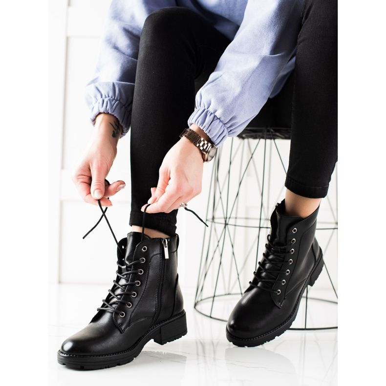 W. Potocki Svarta Trappers gjorda av Eco Potocki-läder 2