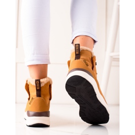 Snöskor för kvinnor Big Star II274262 brun gul 1